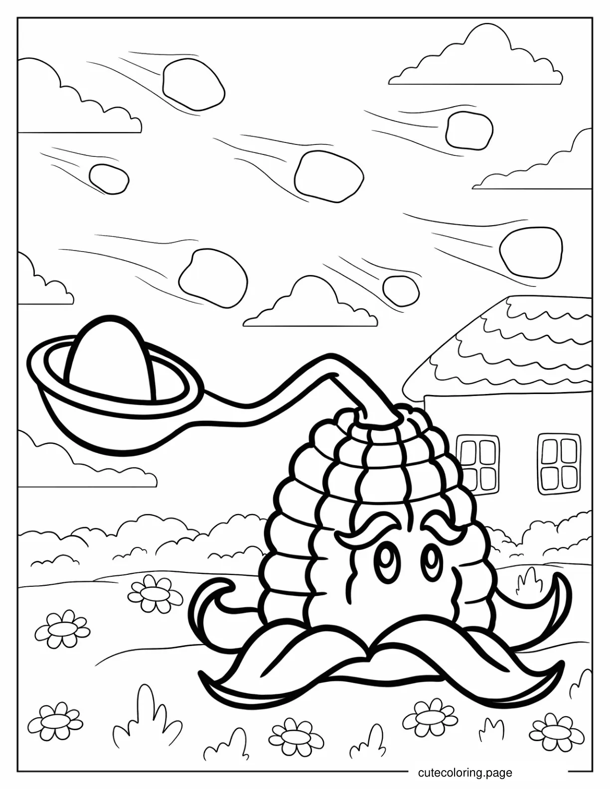 Kernal Pult From Plants Vs Zombies coloring page