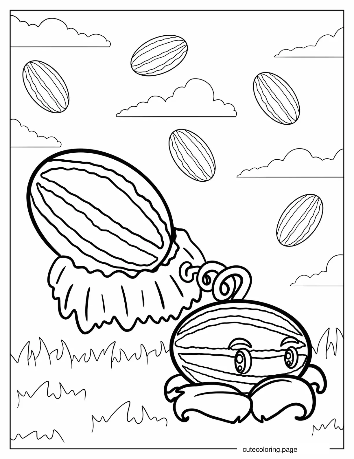 Melon Pult To Color coloring page