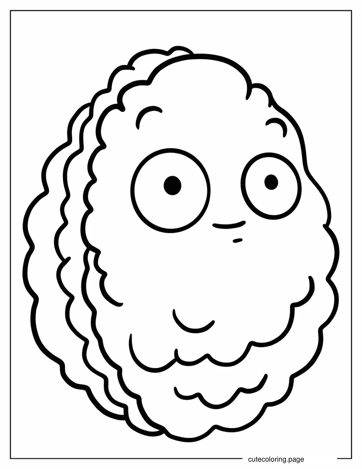 Simple Wall Nut Character To Color coloring page