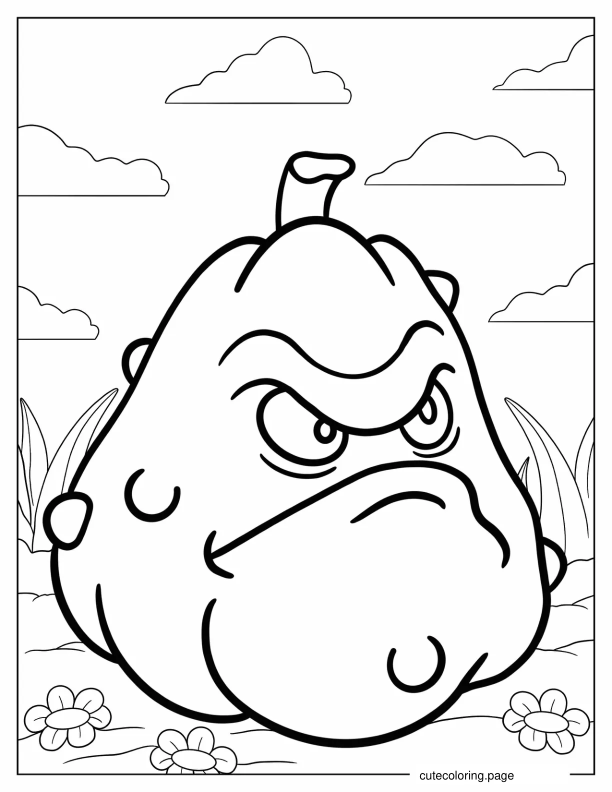 Squash Vegetable To Color coloring page