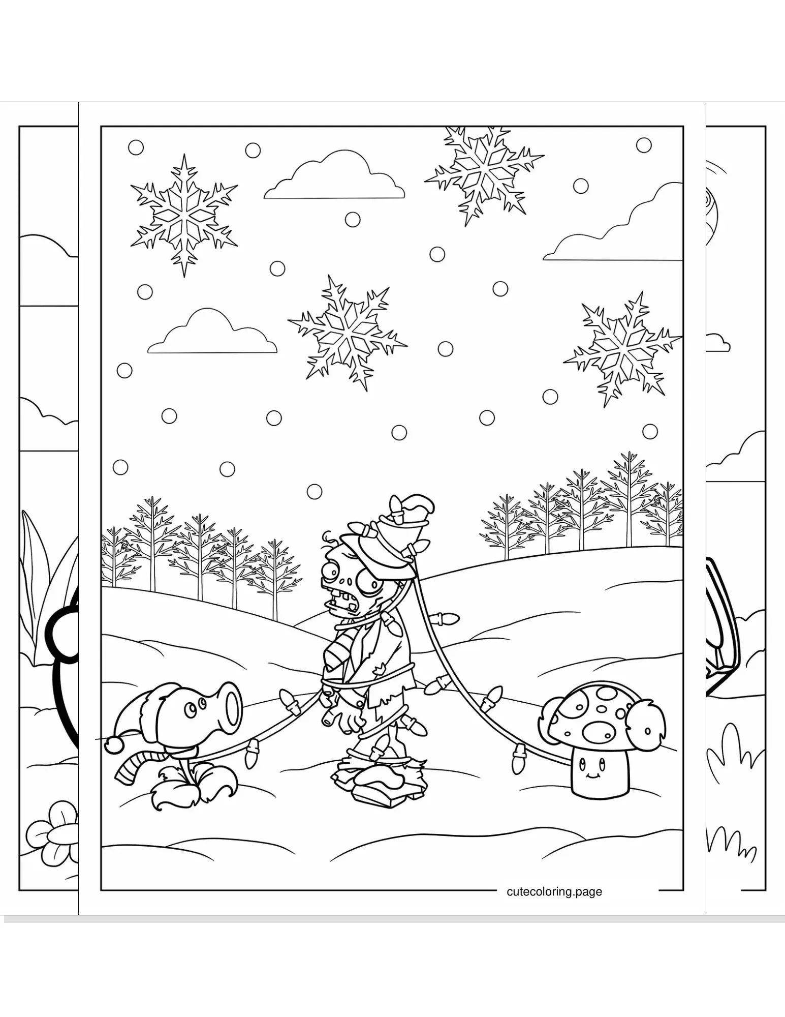 plants vs zombies coloring pages coloring page