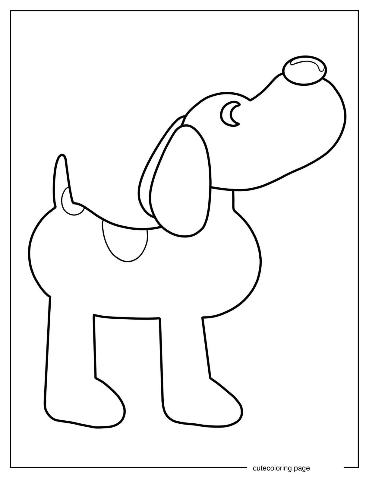 Easy Loula The Dog Coloring Page For Kids coloring page