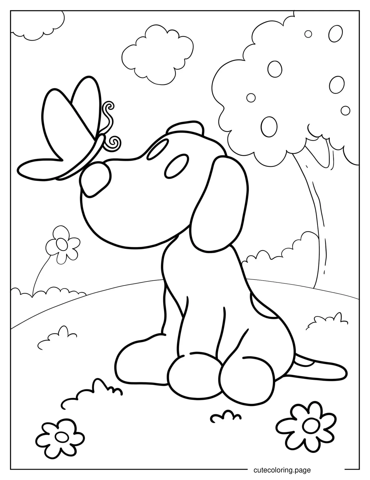 Loula With A Butterfly On Her Nose coloring page