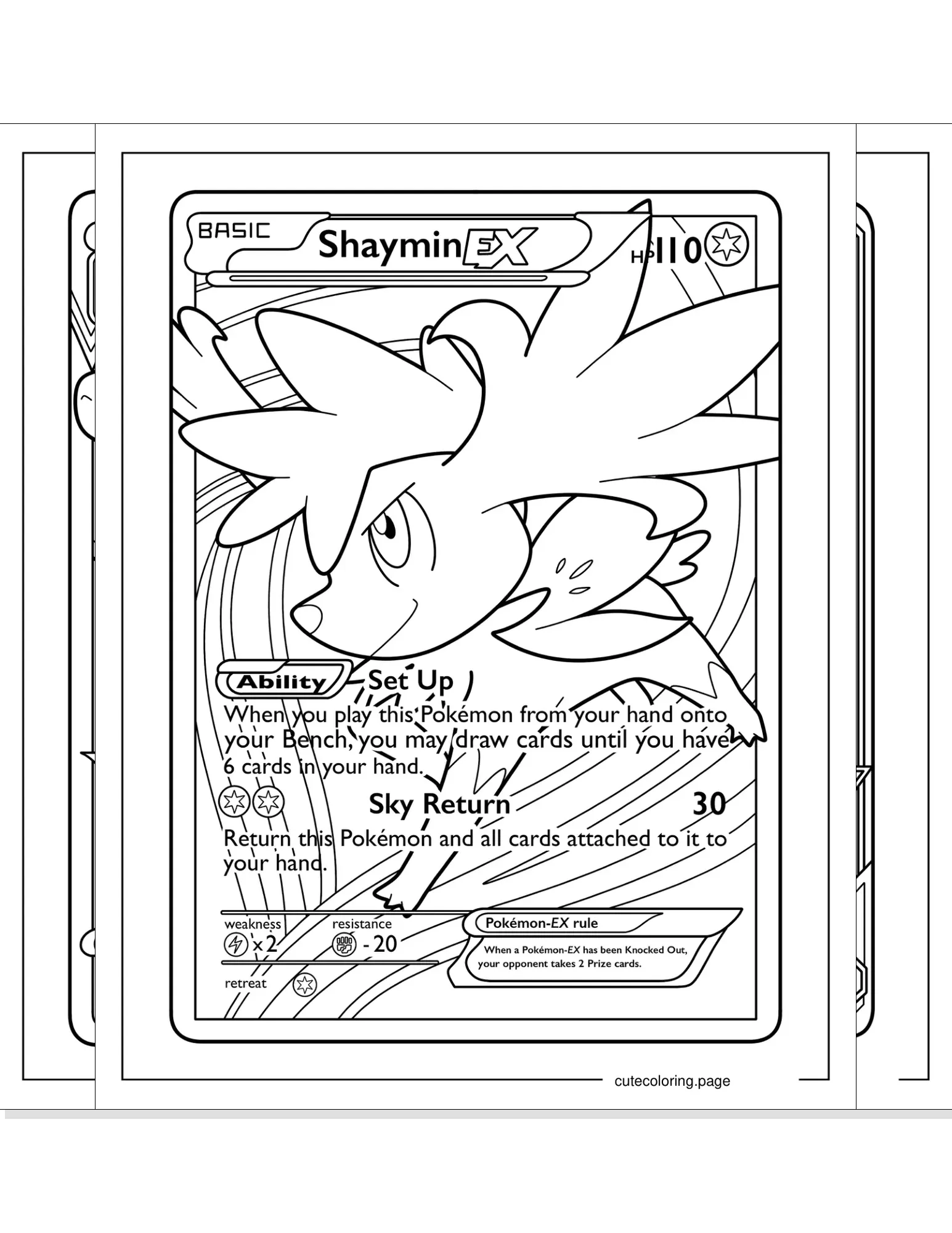 pokemon card coloring pages coloring page