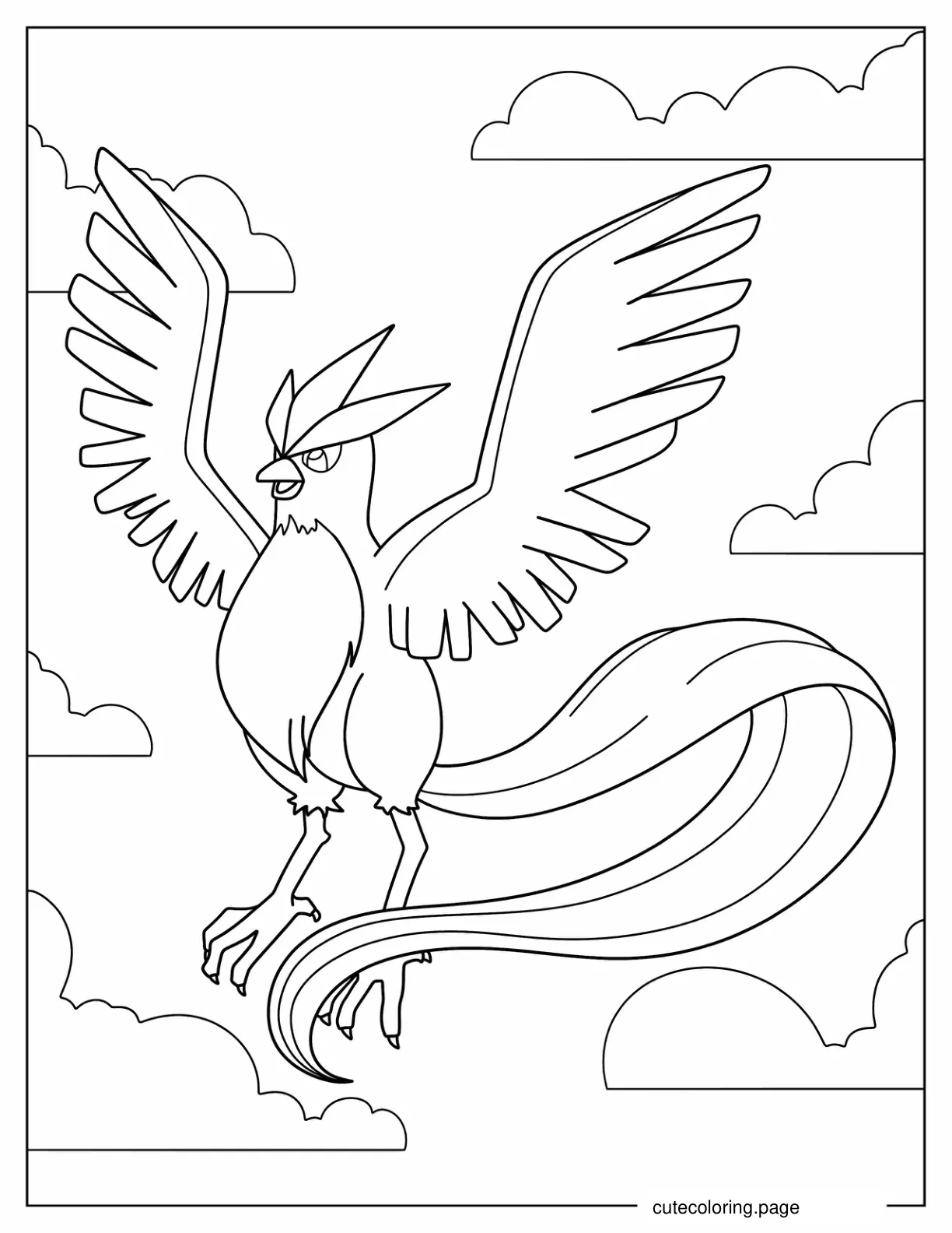 Articuno Pokemon Species coloring page