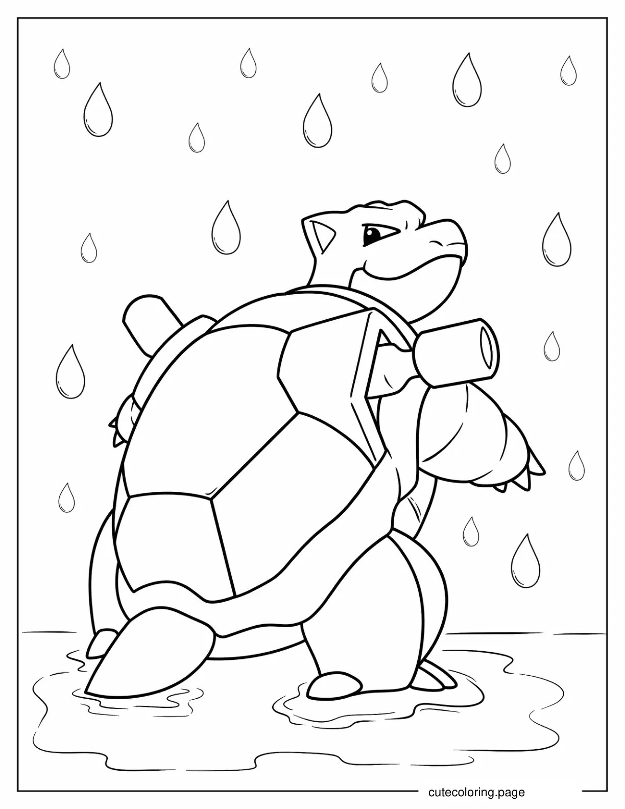 Blastoise Pokemon Coloring Page coloring page