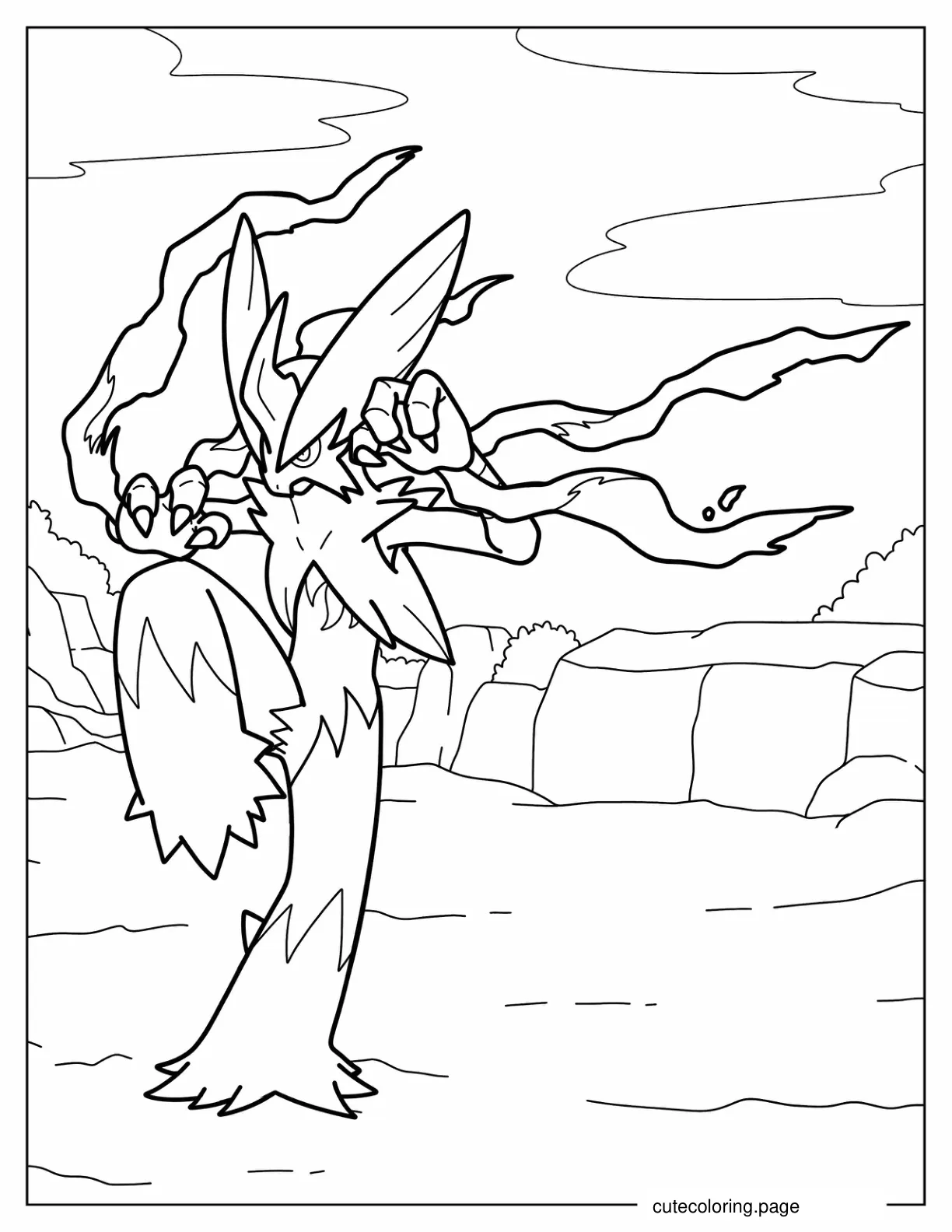 Blaziken From Pokemon Mega Evolution coloring page