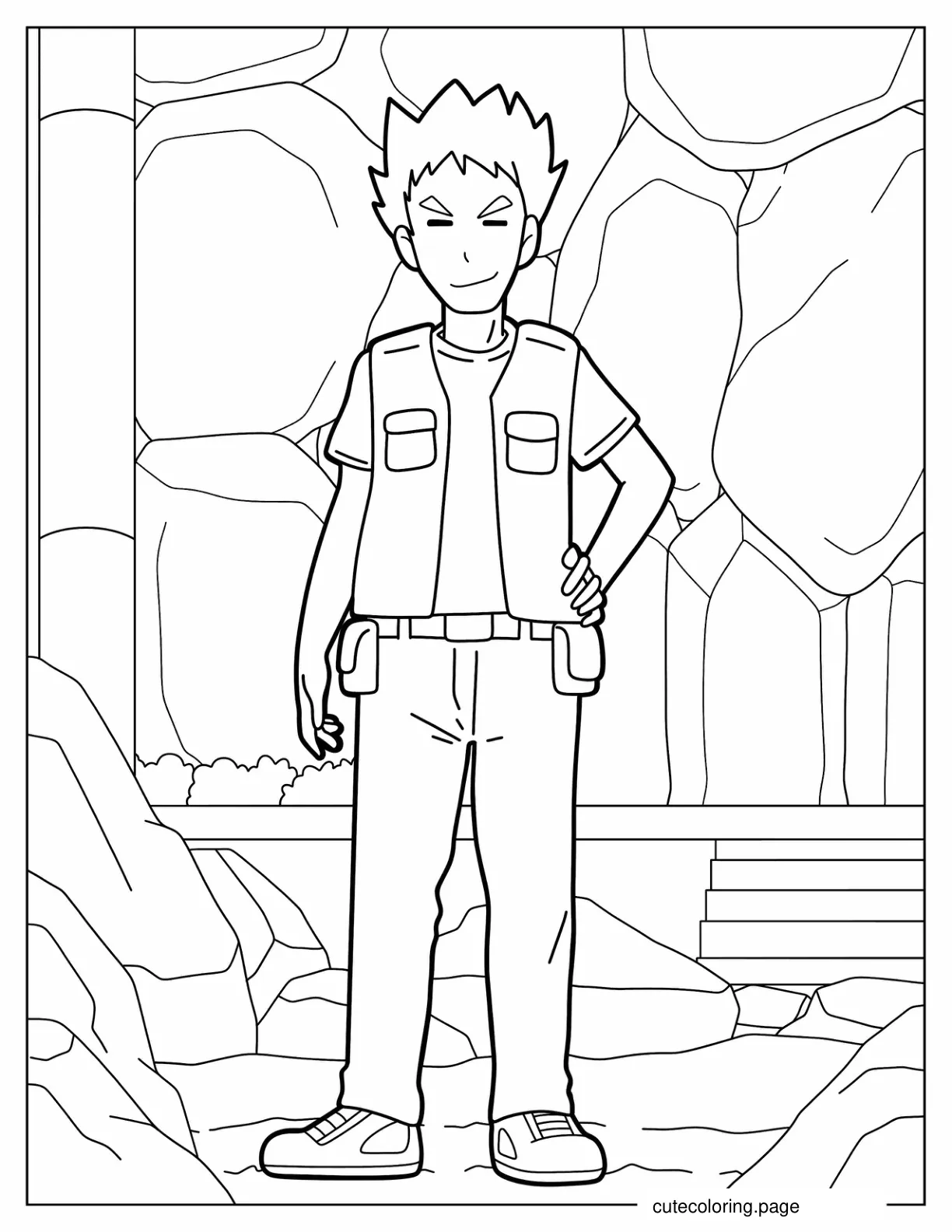 Brock Character From Pokemon coloring page