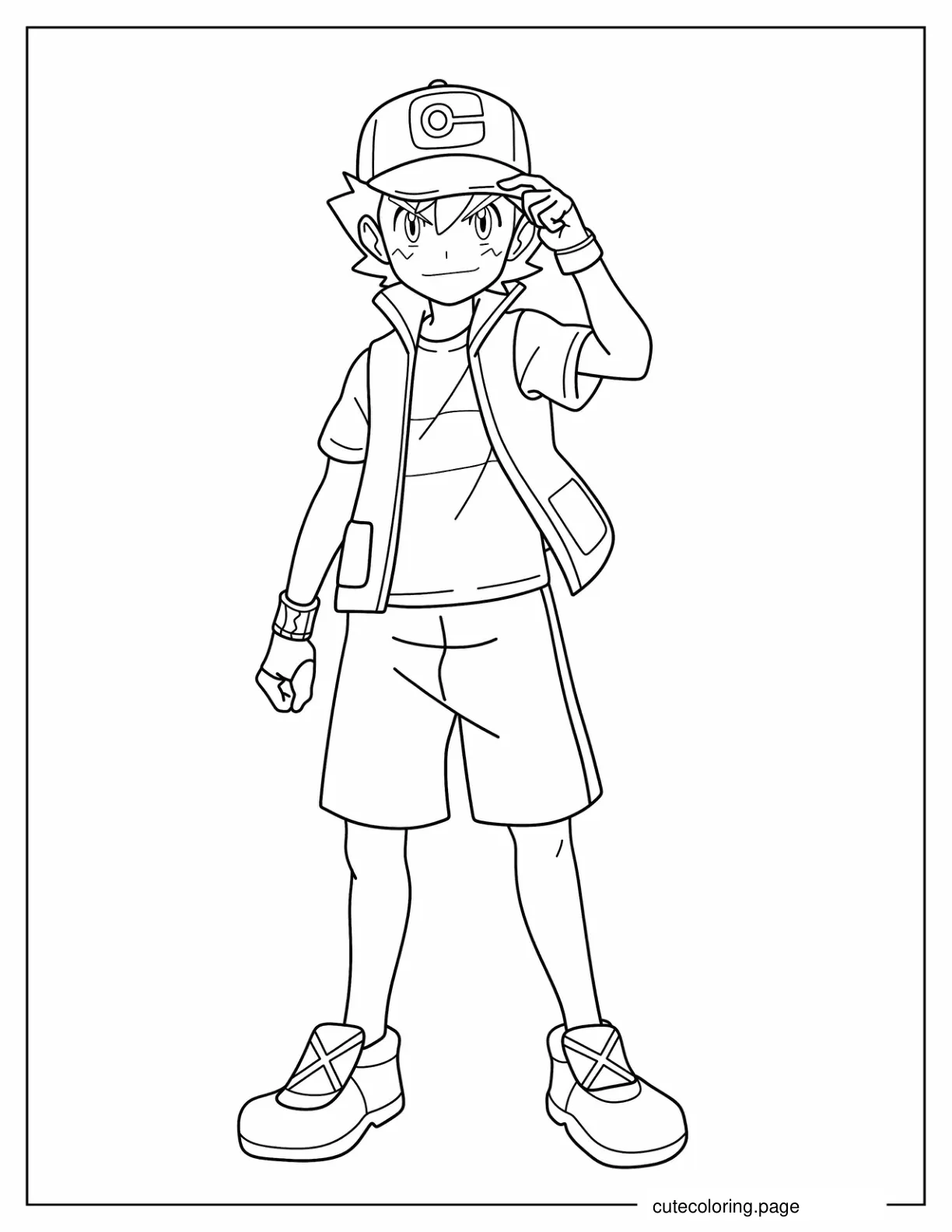 Coloring Page Of Ash From Pokemon coloring page