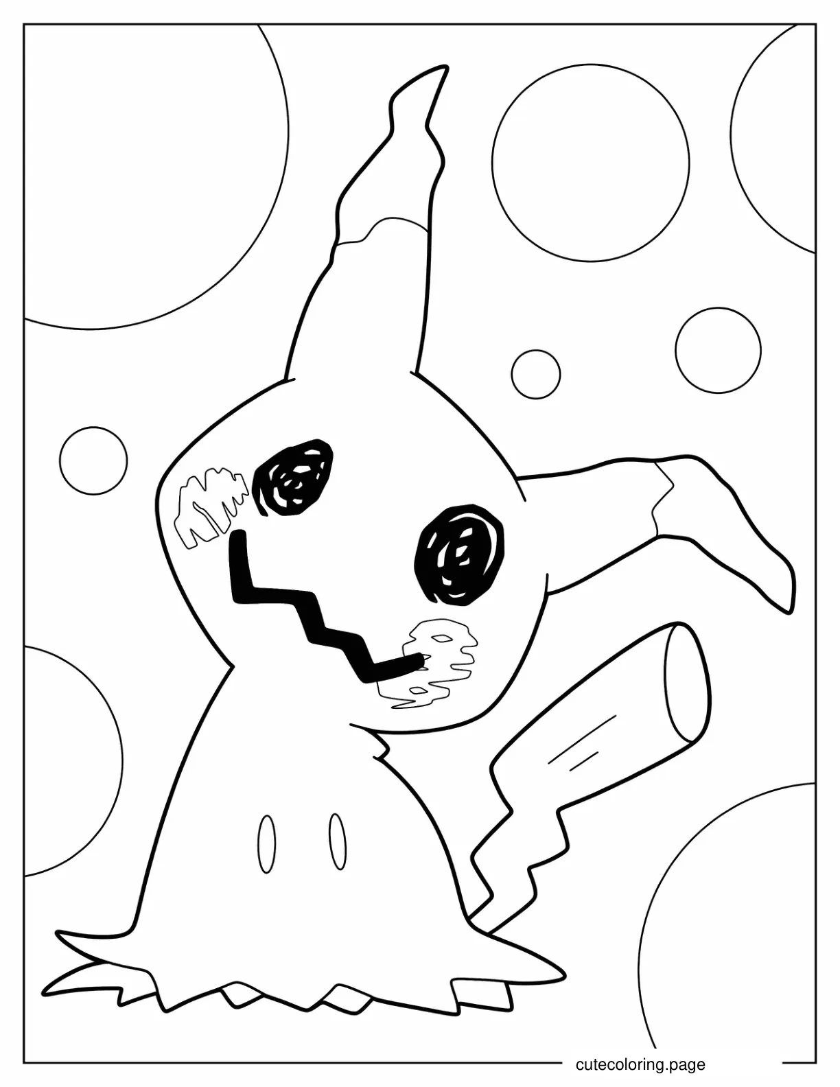 Coloring Sheet Of Mimikyu coloring page