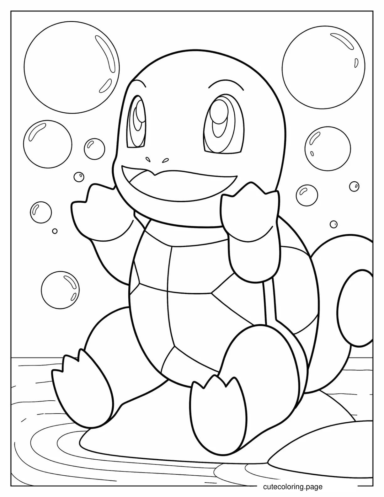 Cute Squirtle Pokemon To Color coloring page