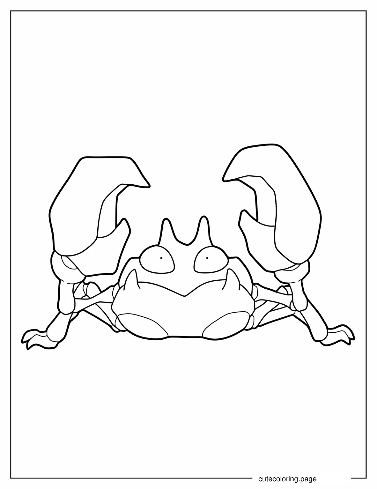 Easy Krabby Outline Coloring Page For Preschoolers coloring page