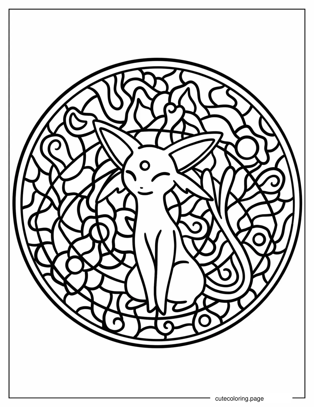 Esepon Pokemon Mandala coloring page