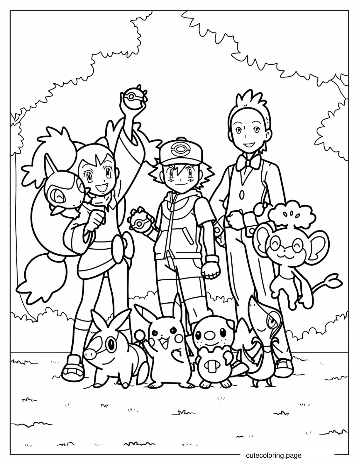 Full Page Pokemon Coloring Page coloring page