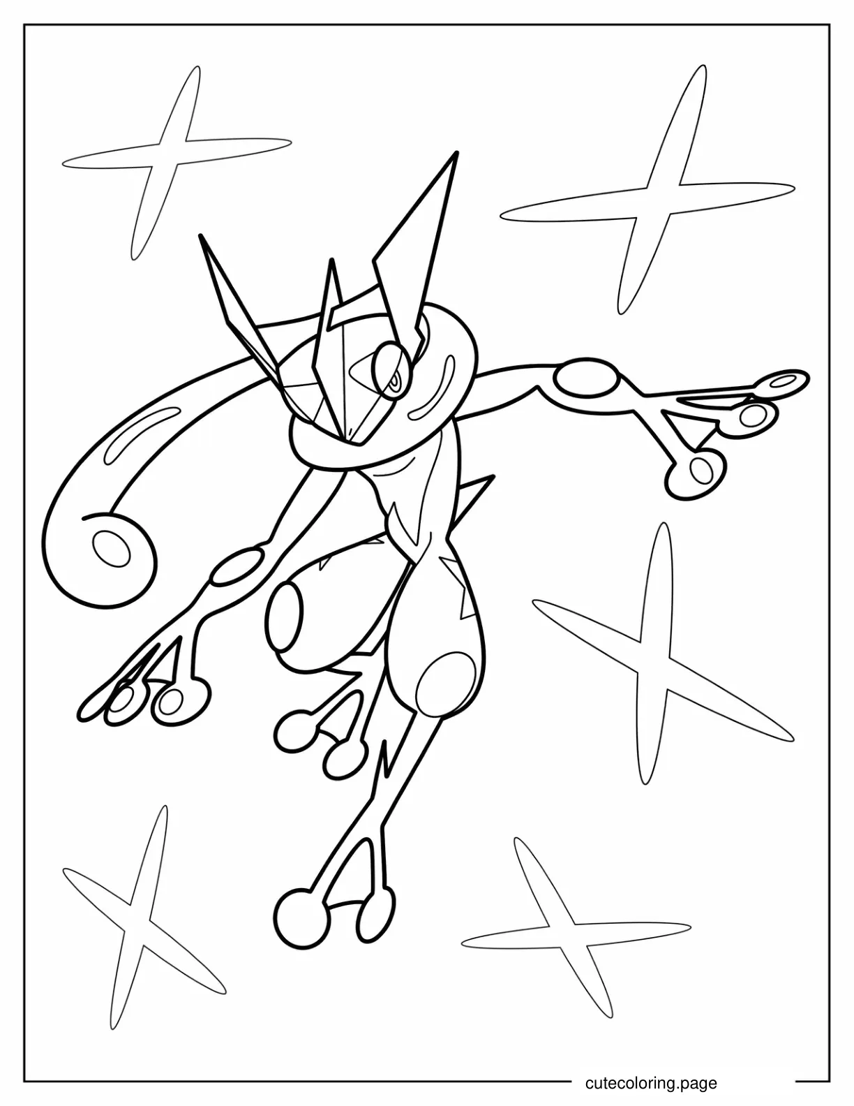 Greninja Pokemon To Color coloring page