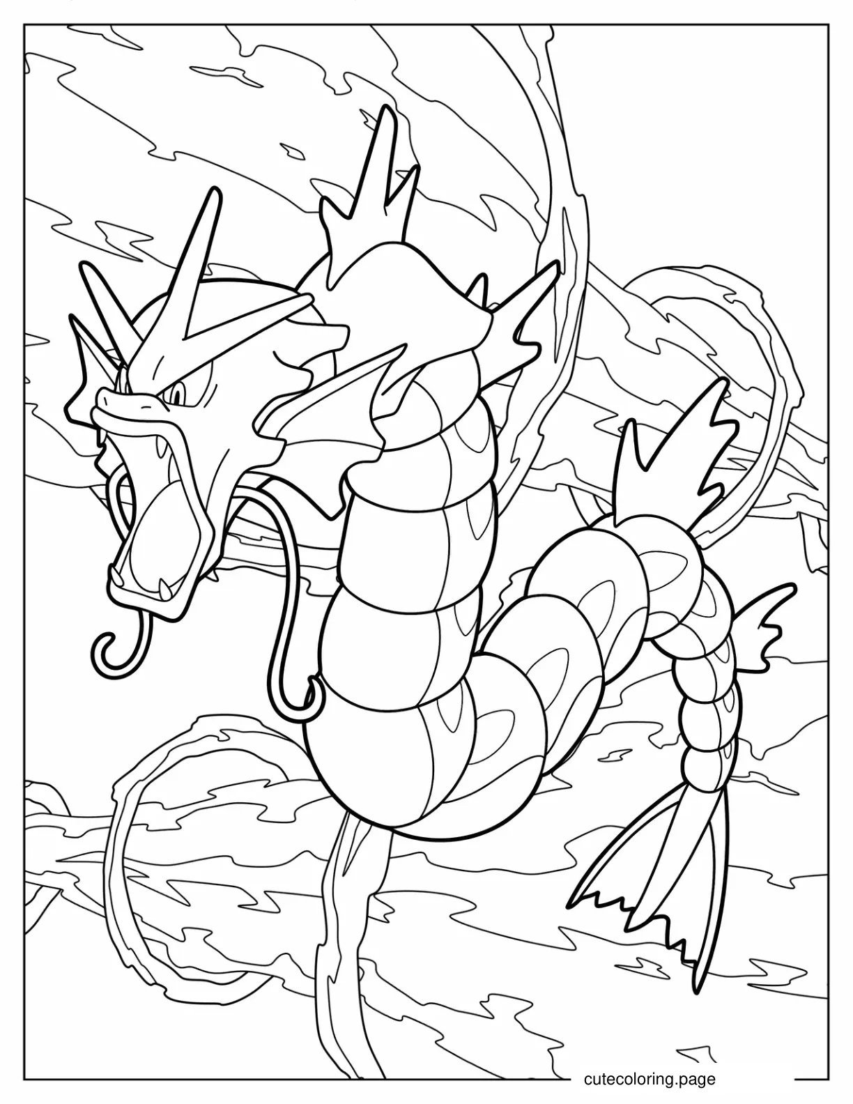 Gyarados In Attack Mode coloring page