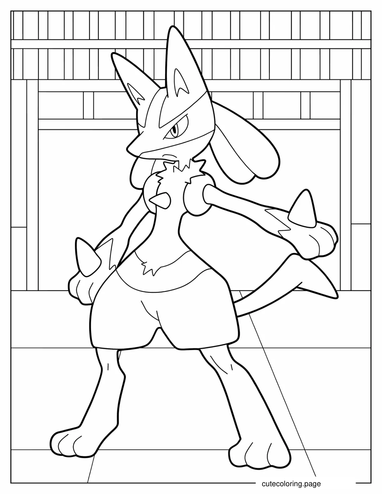 Lucario Pokemon To Color coloring page