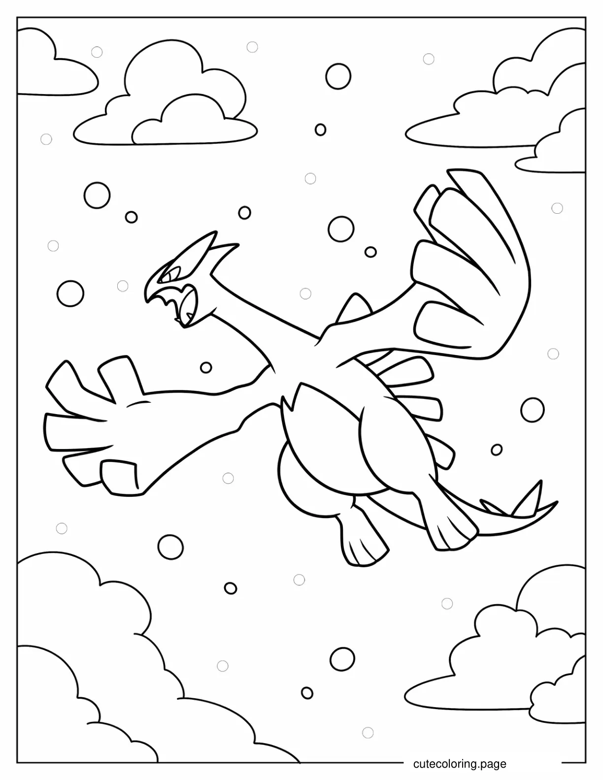 Lugia Legendary Pokemon To Color coloring page