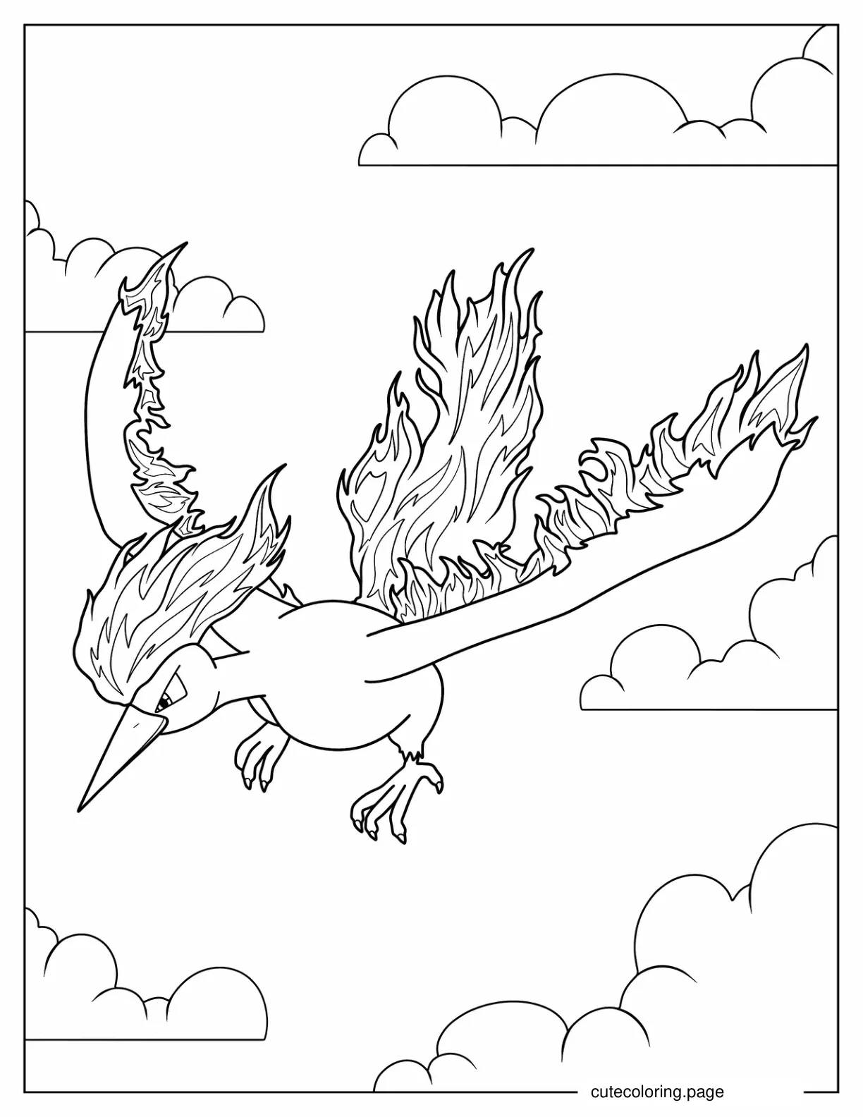 Moltres Pokemon To Color In coloring page