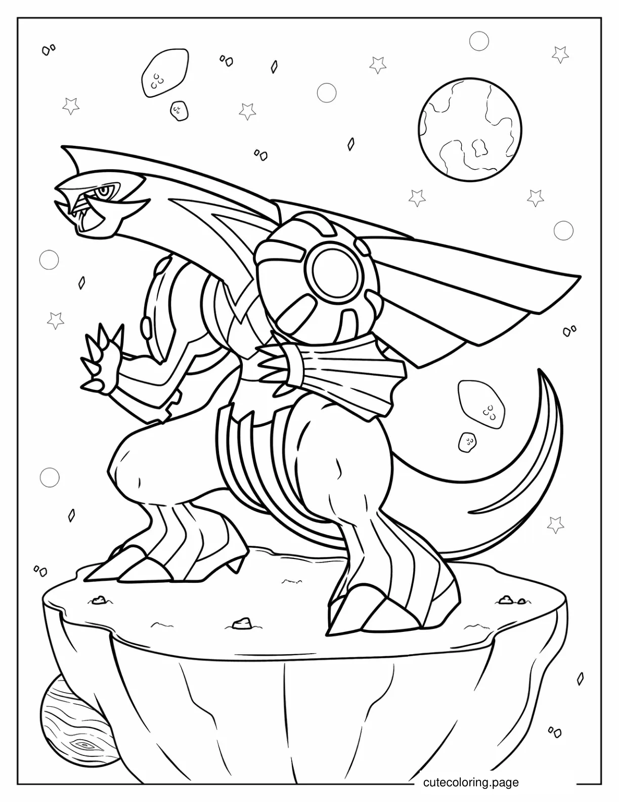 Palkia Legendary Pokemon coloring page