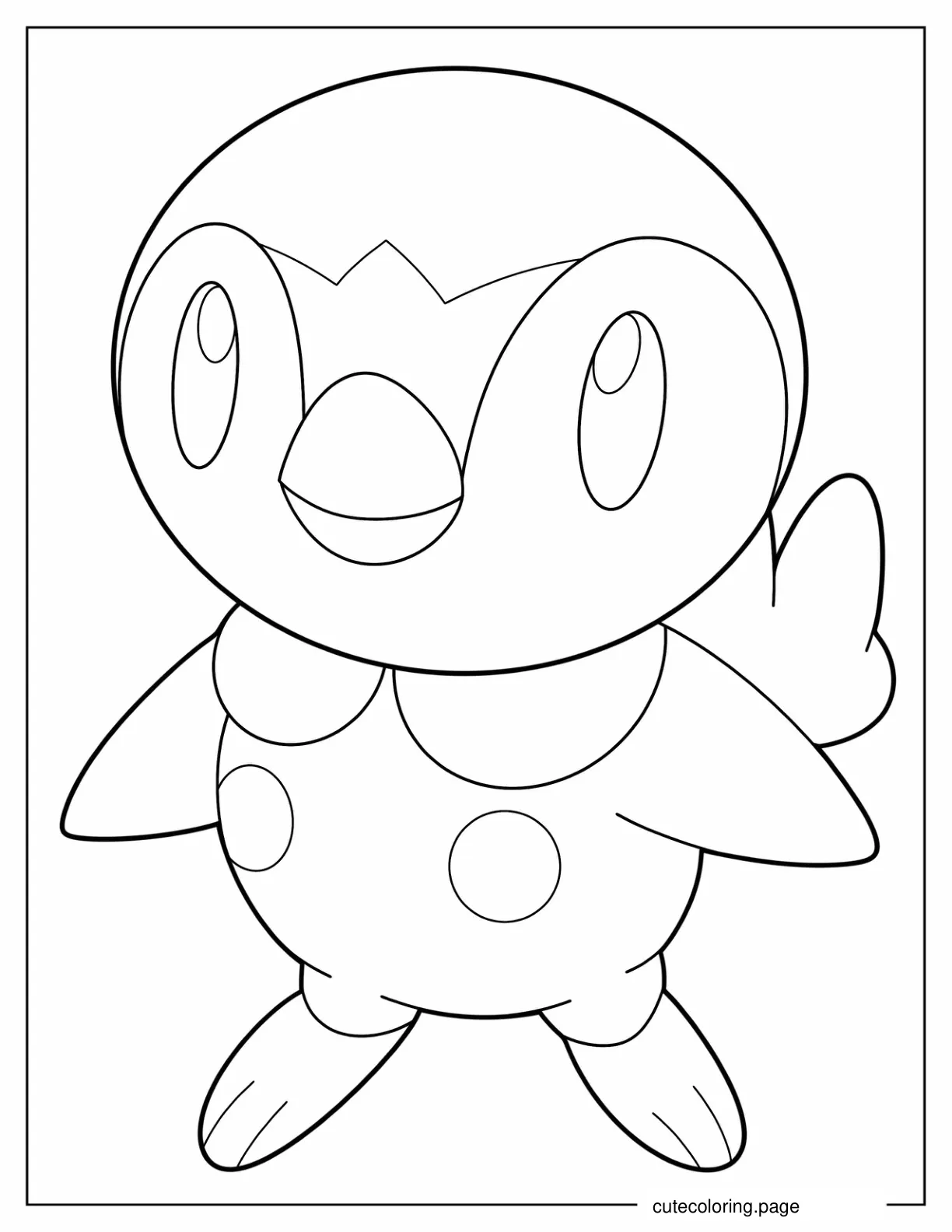 Piplup Coloring In For Preschoolers coloring page