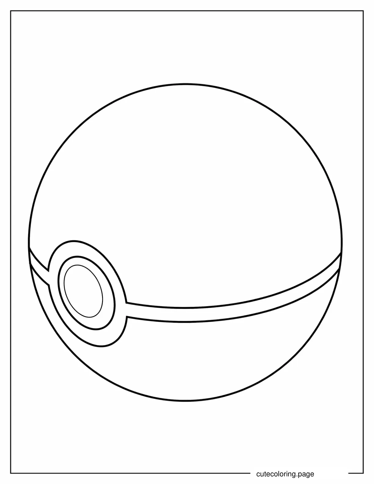 Simple To Color Pokemon Ball coloring page