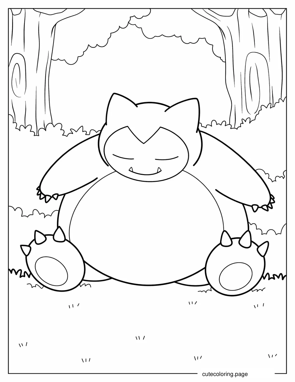 Snorlax Pokemon To Color In coloring page