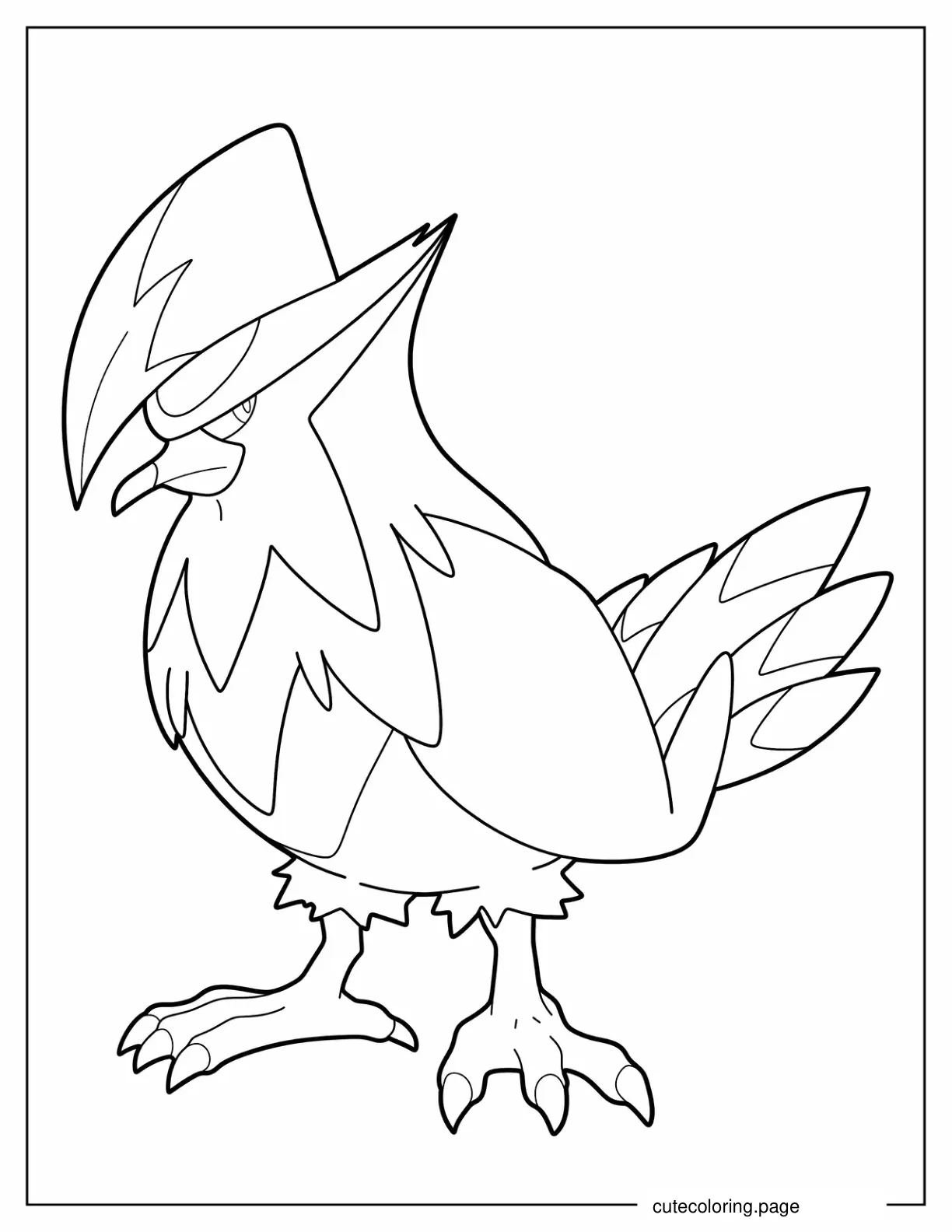 Staraptor Outline Coloring In For Kids coloring page