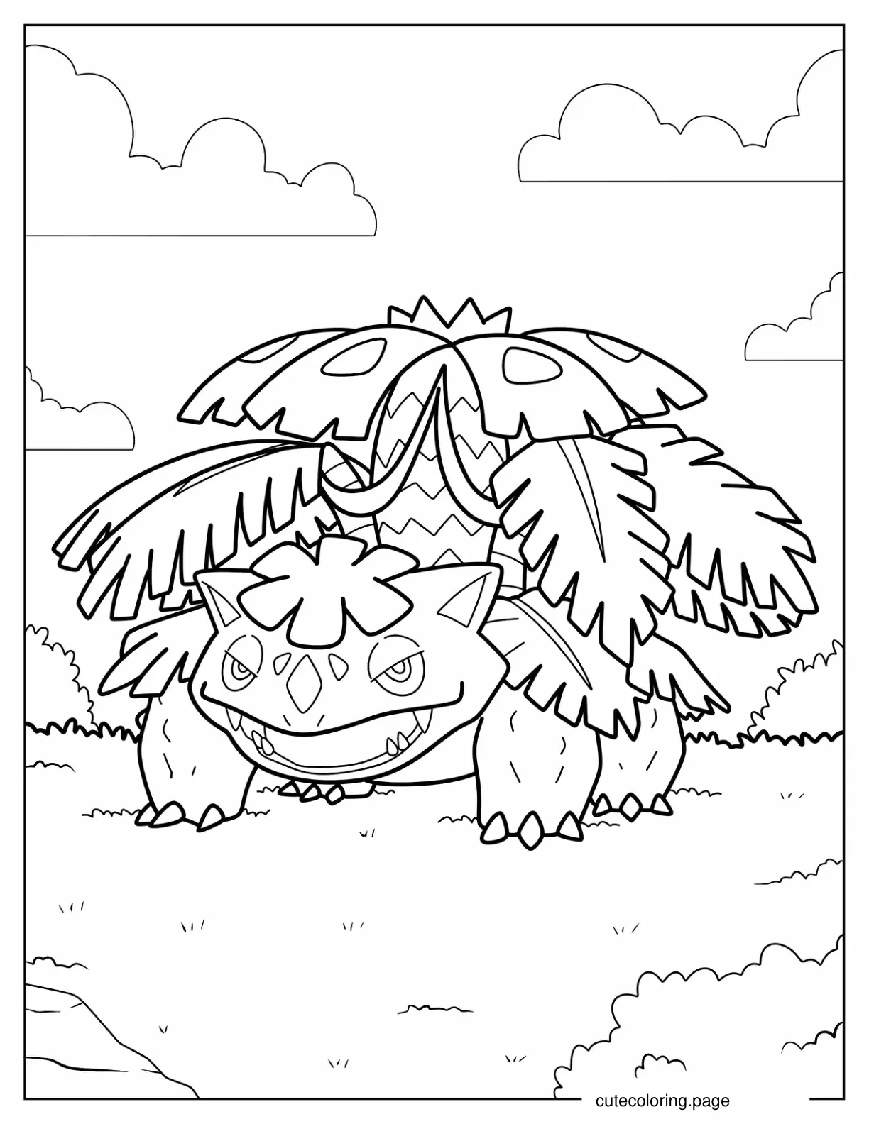 Venusaur Pokemon coloring page