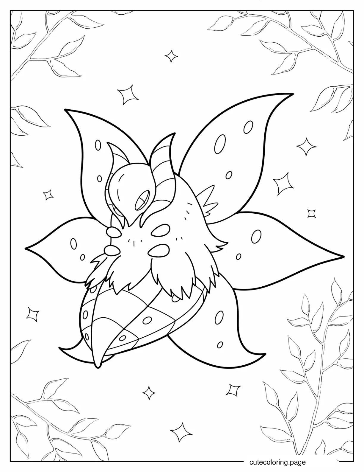 Volcarona In Nature coloring page