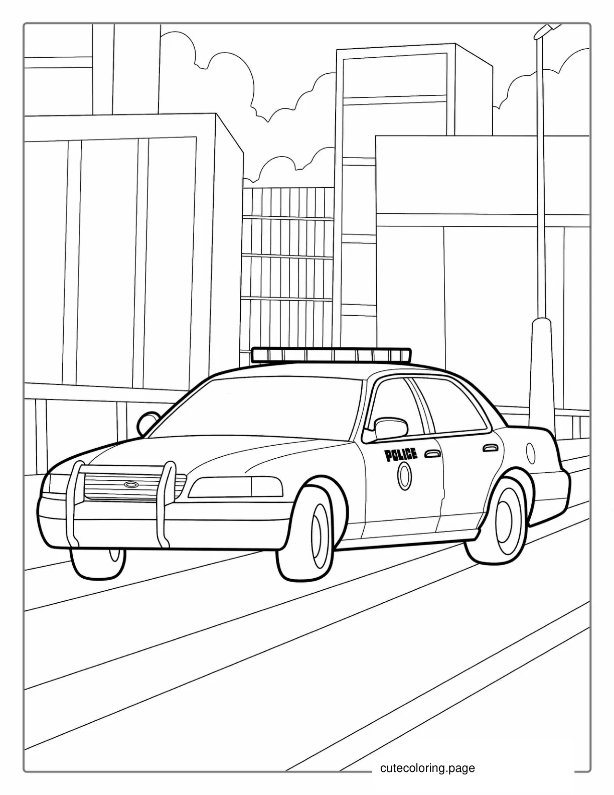 Ford Police Car Coloring Page coloring page