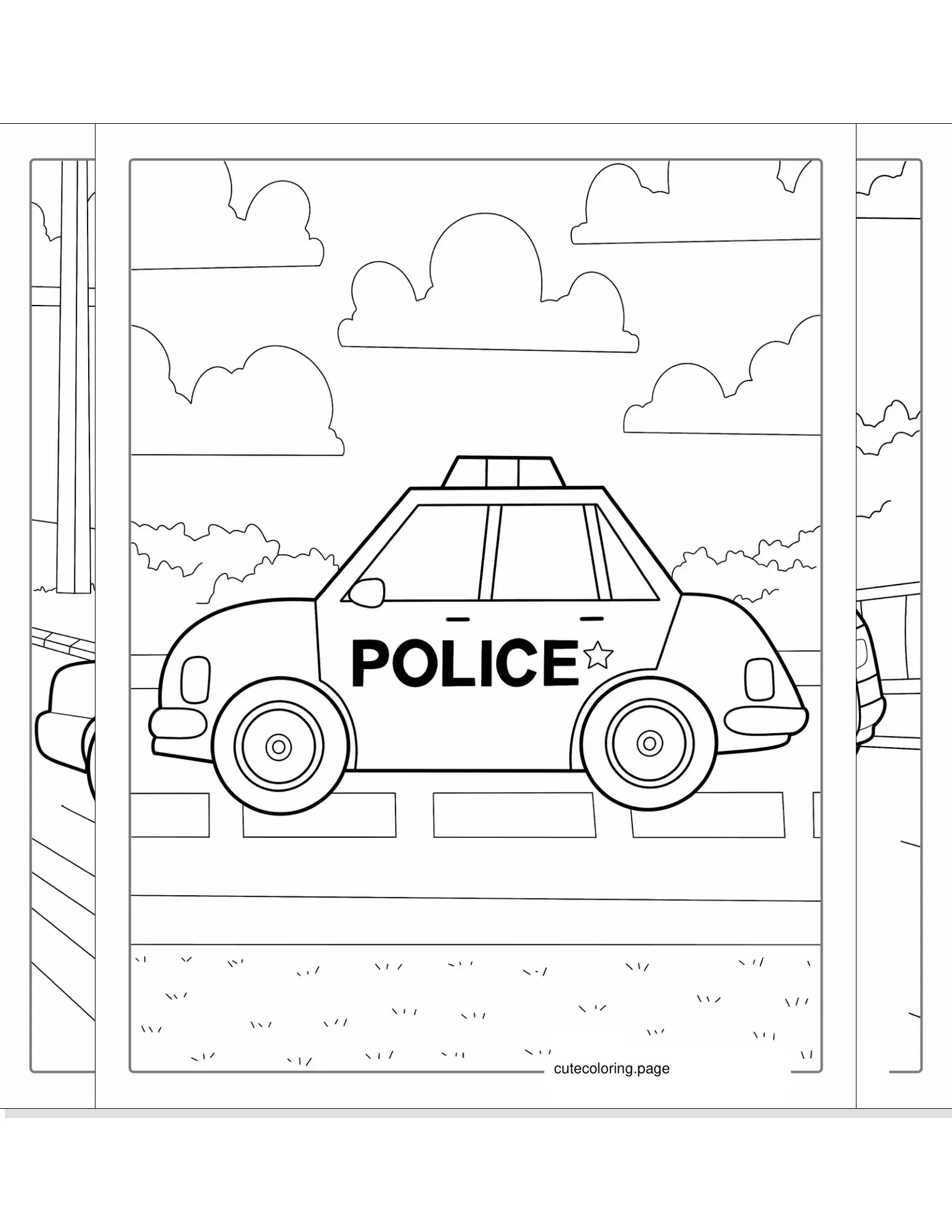 police car coloring pages coloring page