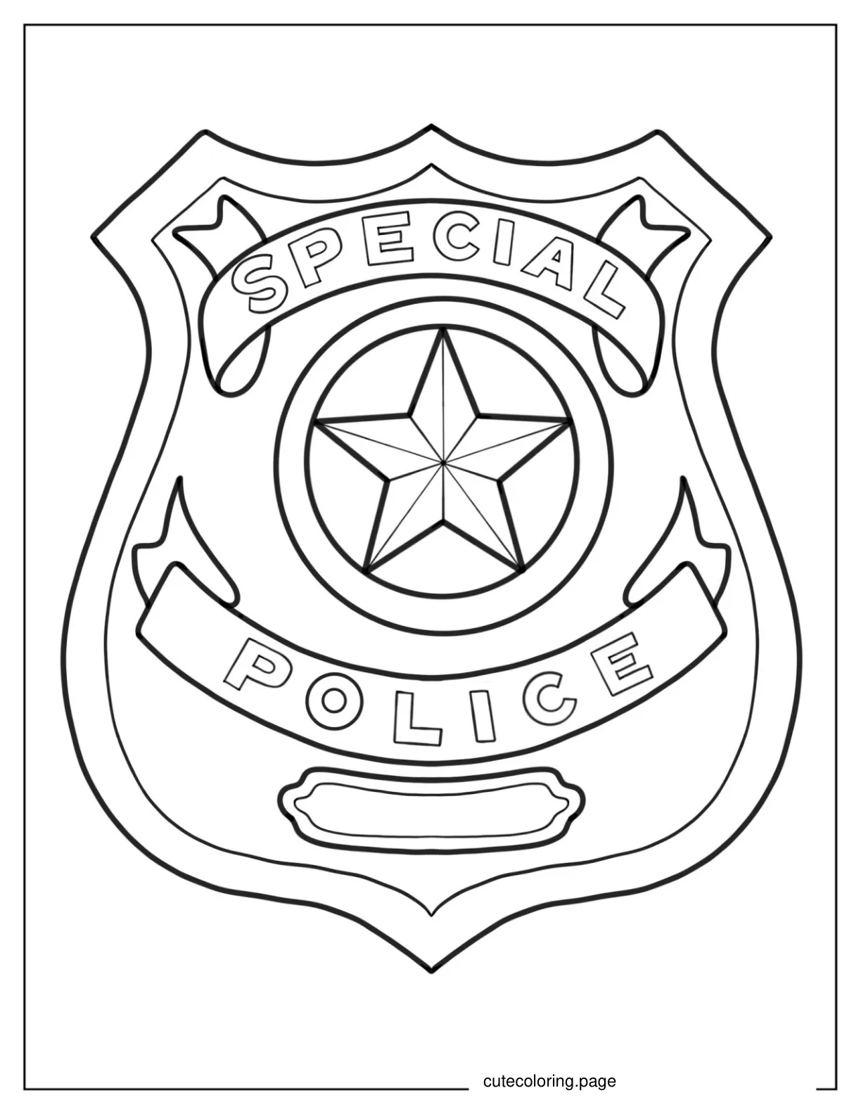 Police Badge Coloring Page 1 coloring page