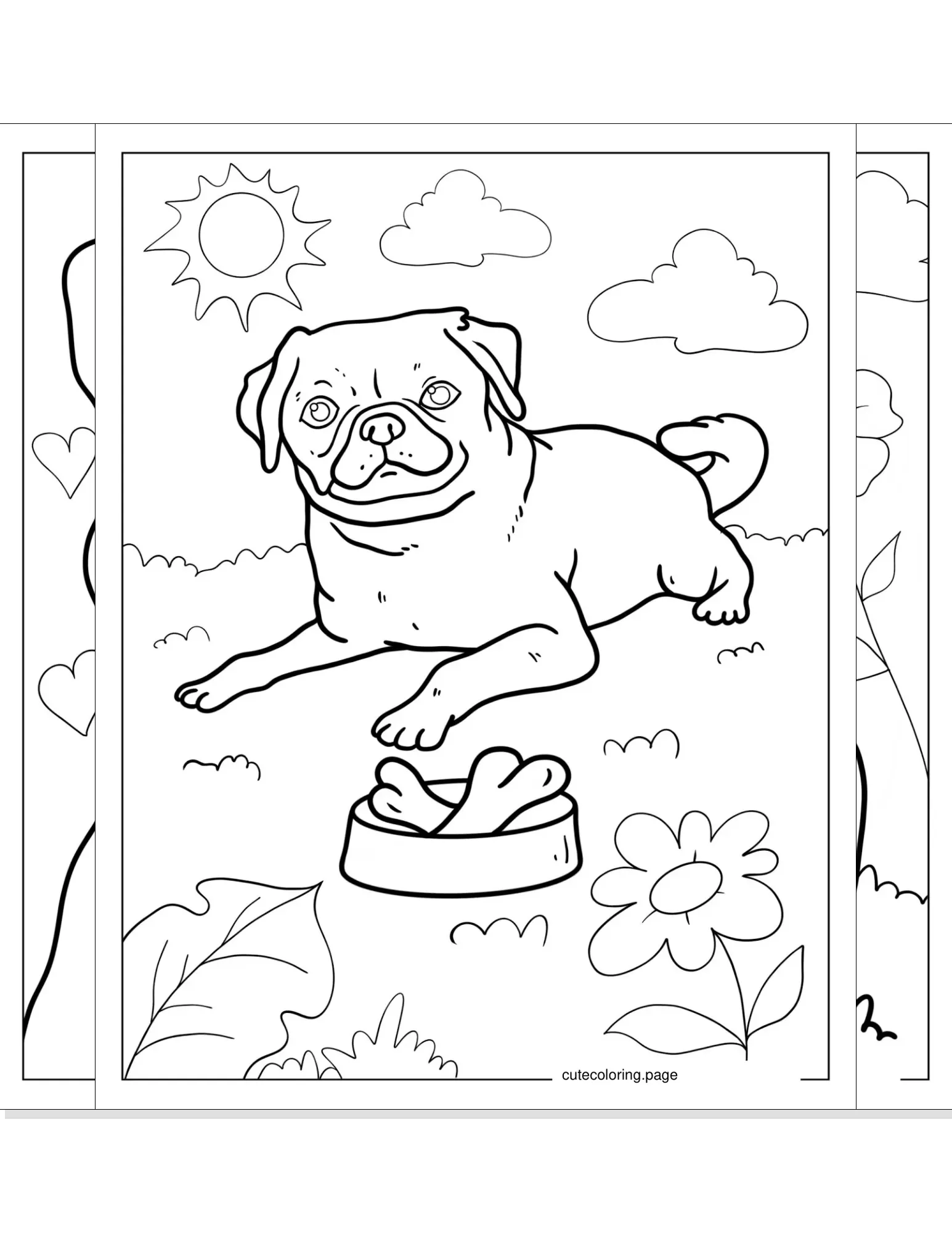 pug coloring pages coloring page