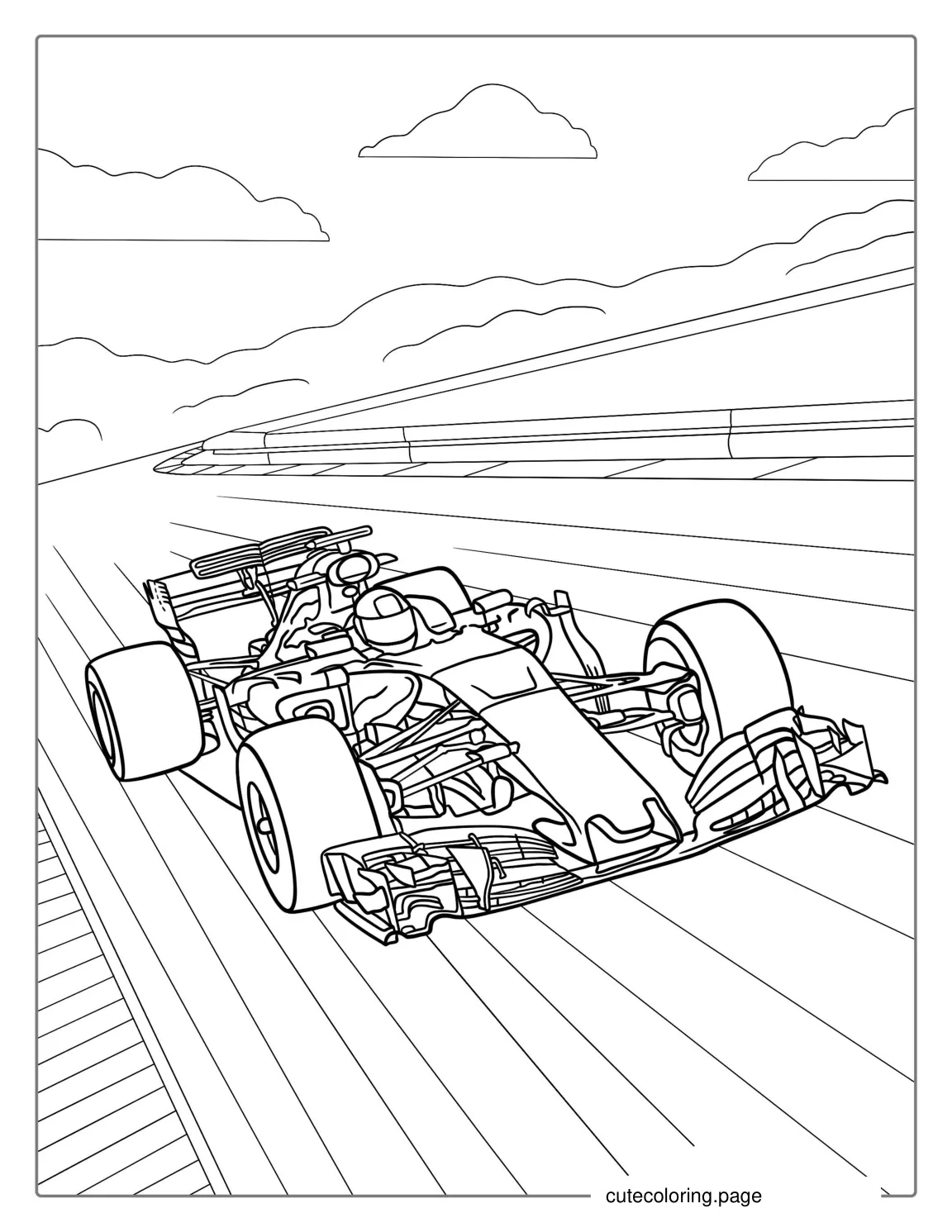 Coloring Page Of F1 Racing Car coloring page