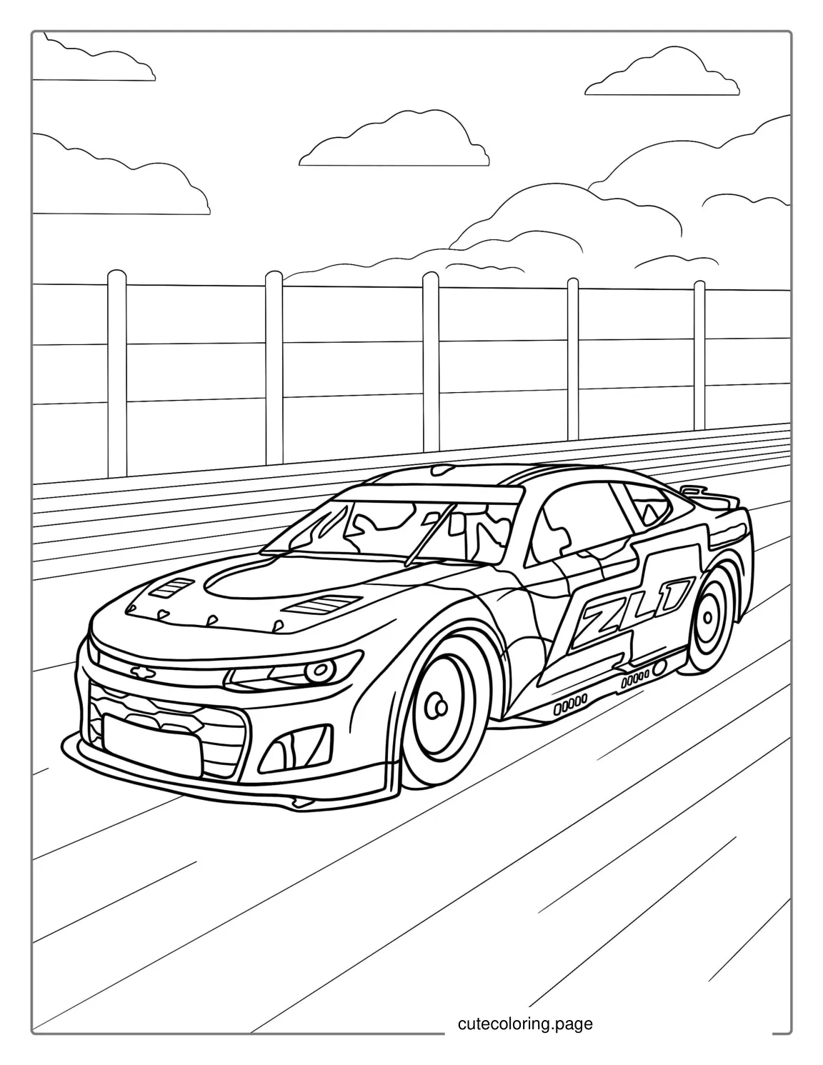 Nascar Race Car Coloring Page coloring page