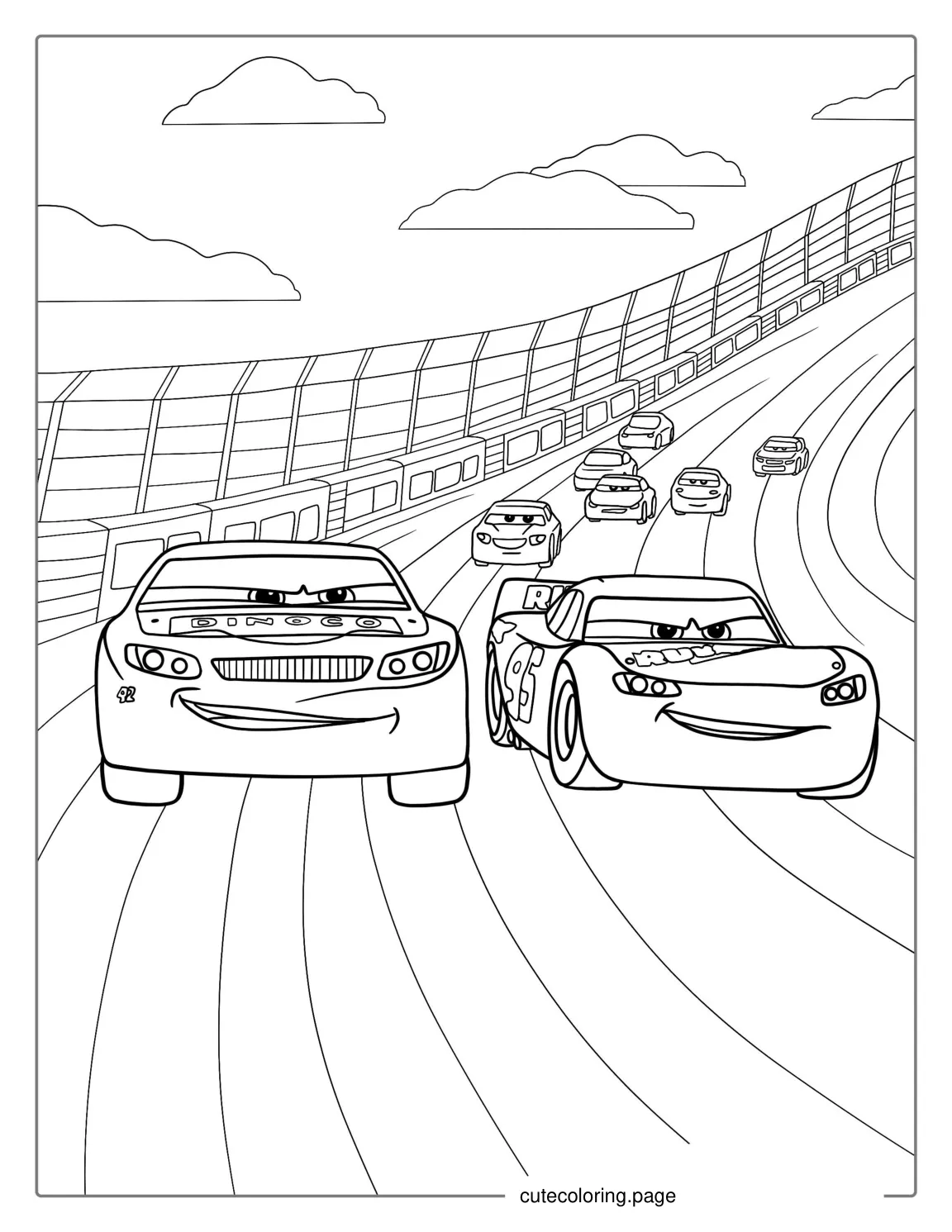 Pixar Cars Movie Coloring Page coloring page