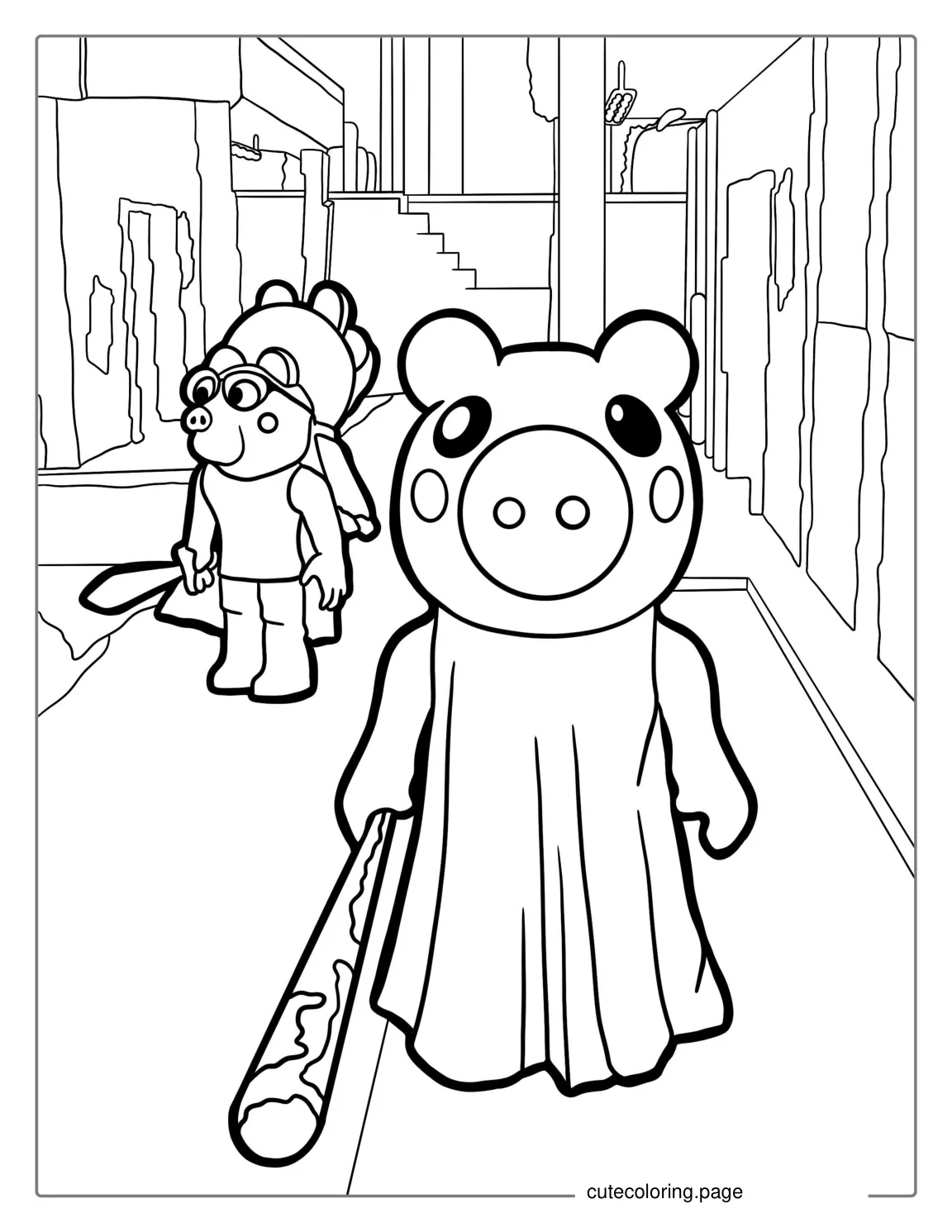 Piggy Roblox Coloring Page coloring page