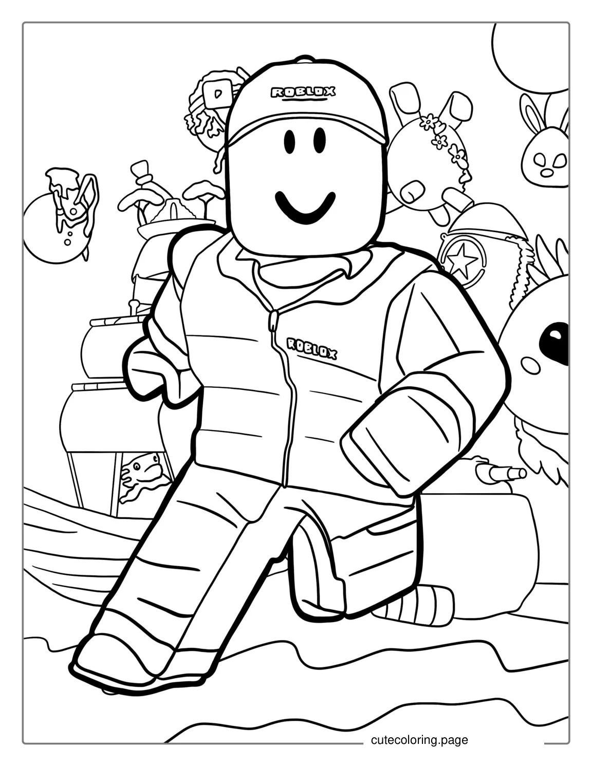 Roblox Character Skin Coloring For Kids coloring page