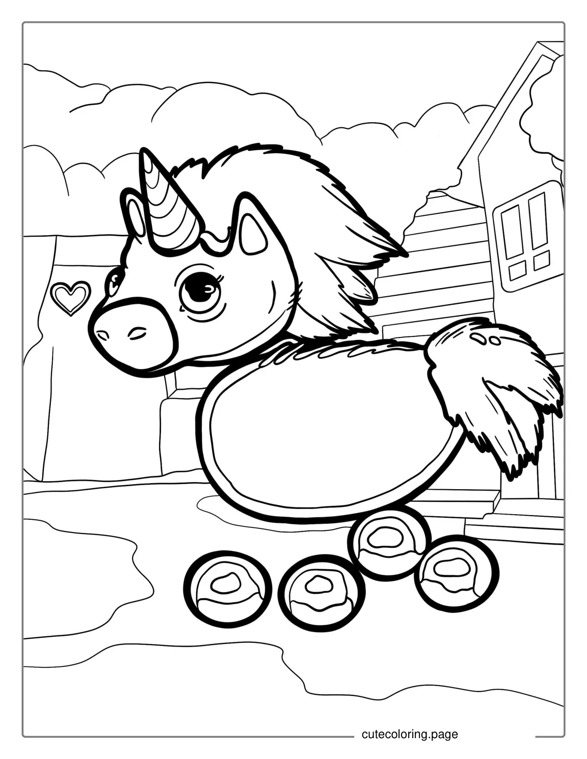 Roblox Cute Unicorn coloring page