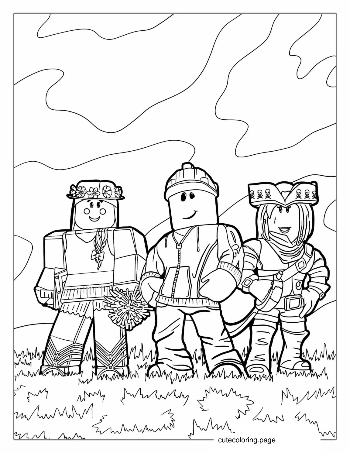 Roblox Game Characters Coloring Page coloring page