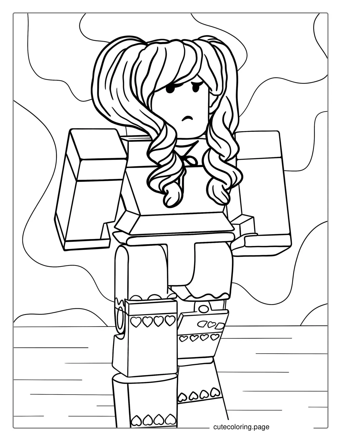 Roblox Girl Skin Coloring coloring page