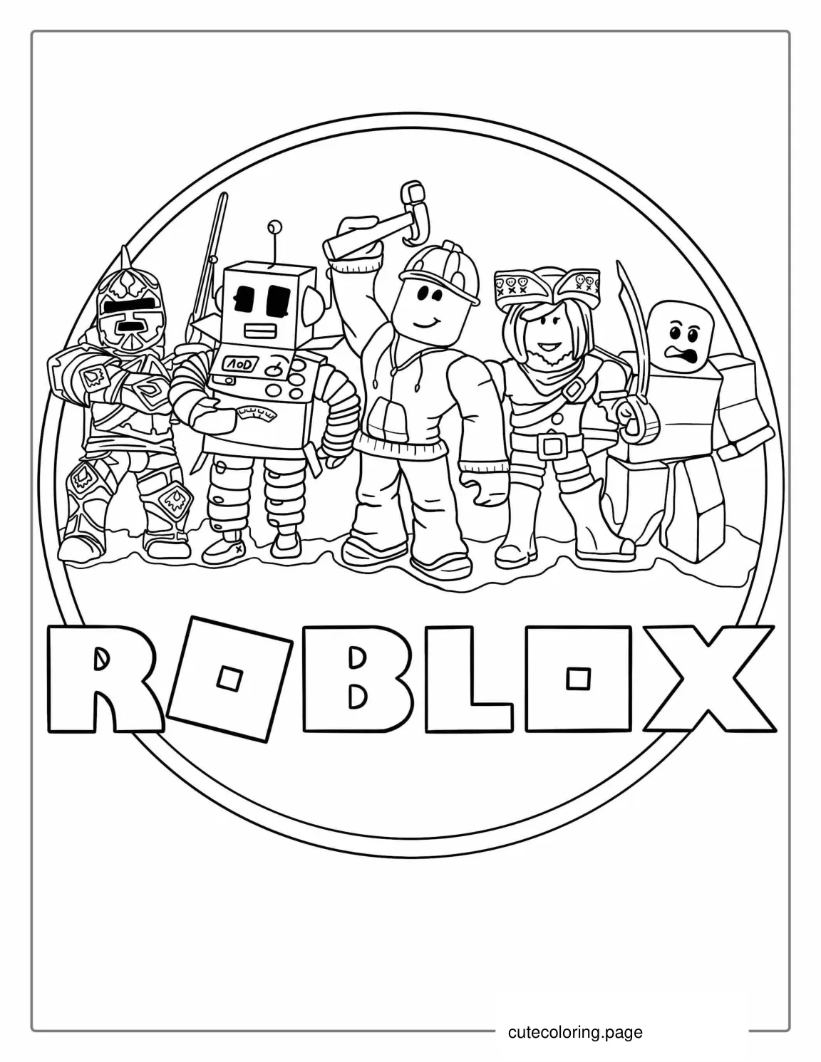 Roblox Logo Coloring Page For Kids coloring page