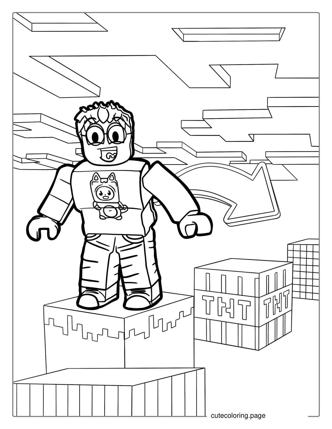 Roblox Minecraft Coloring Page For Kids coloring page