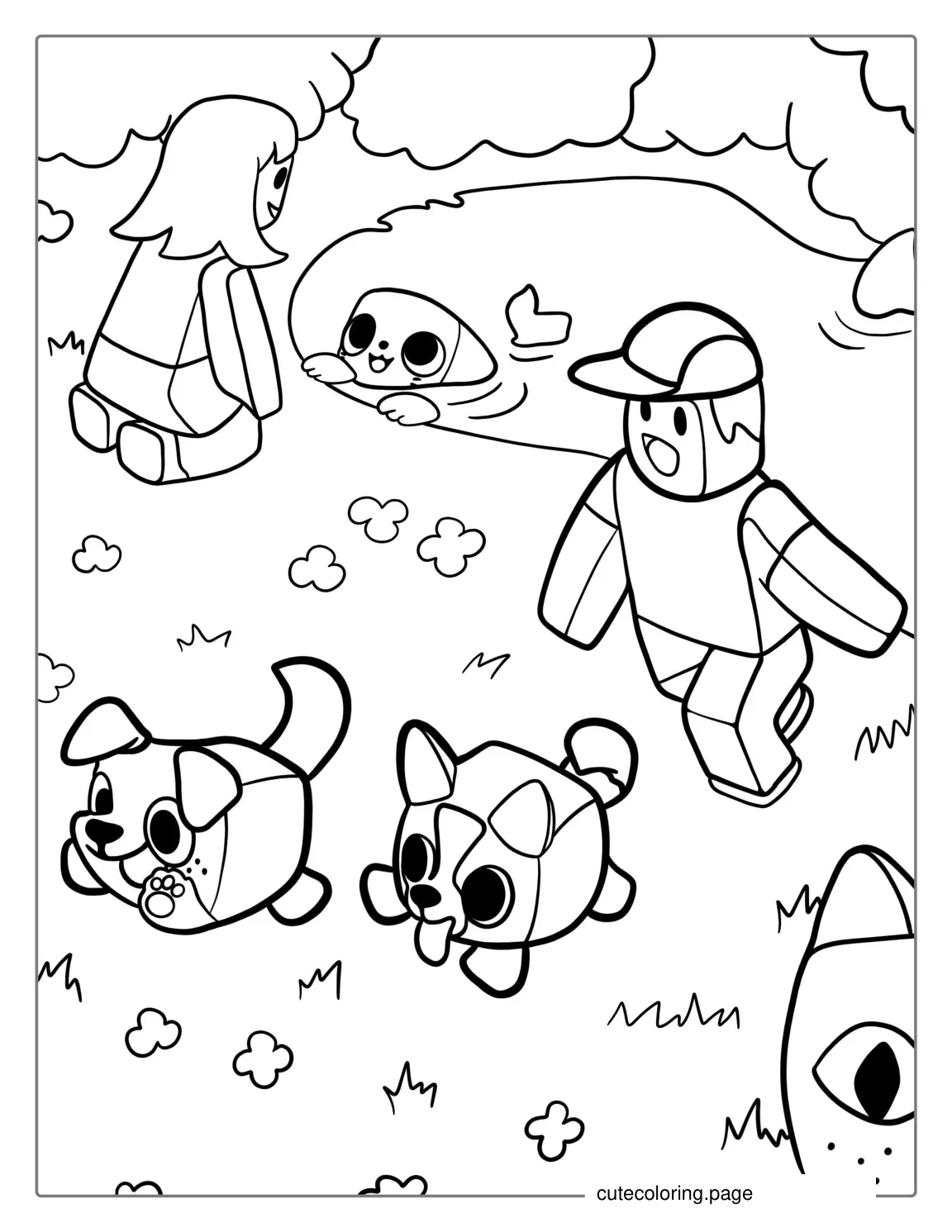 Roblox Pet Simulator Coloring Page Easy coloring page