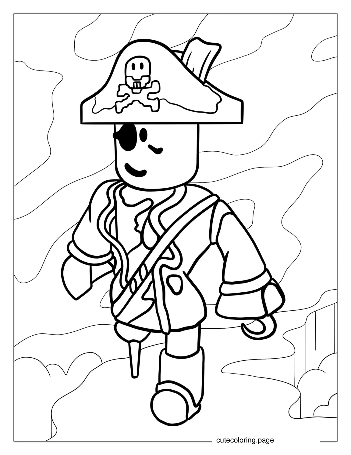 Roblox Pirate Skin coloring page