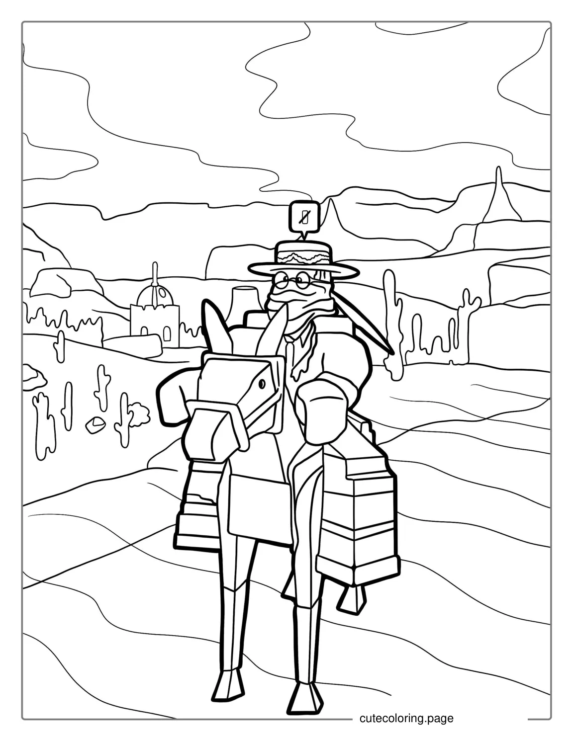 Roblox Wild West Experience Coloring Page coloring page