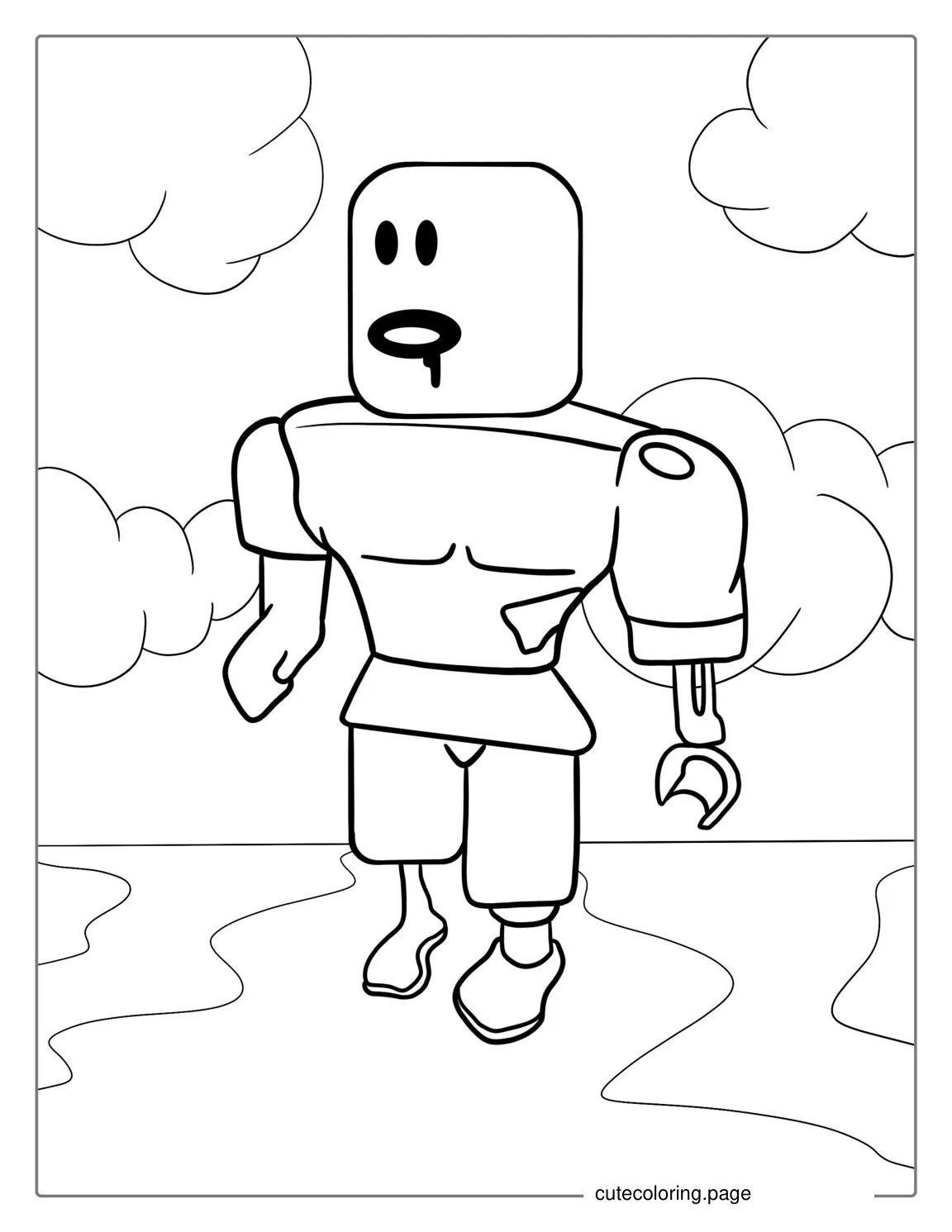 Roblox Zombie Skin coloring page