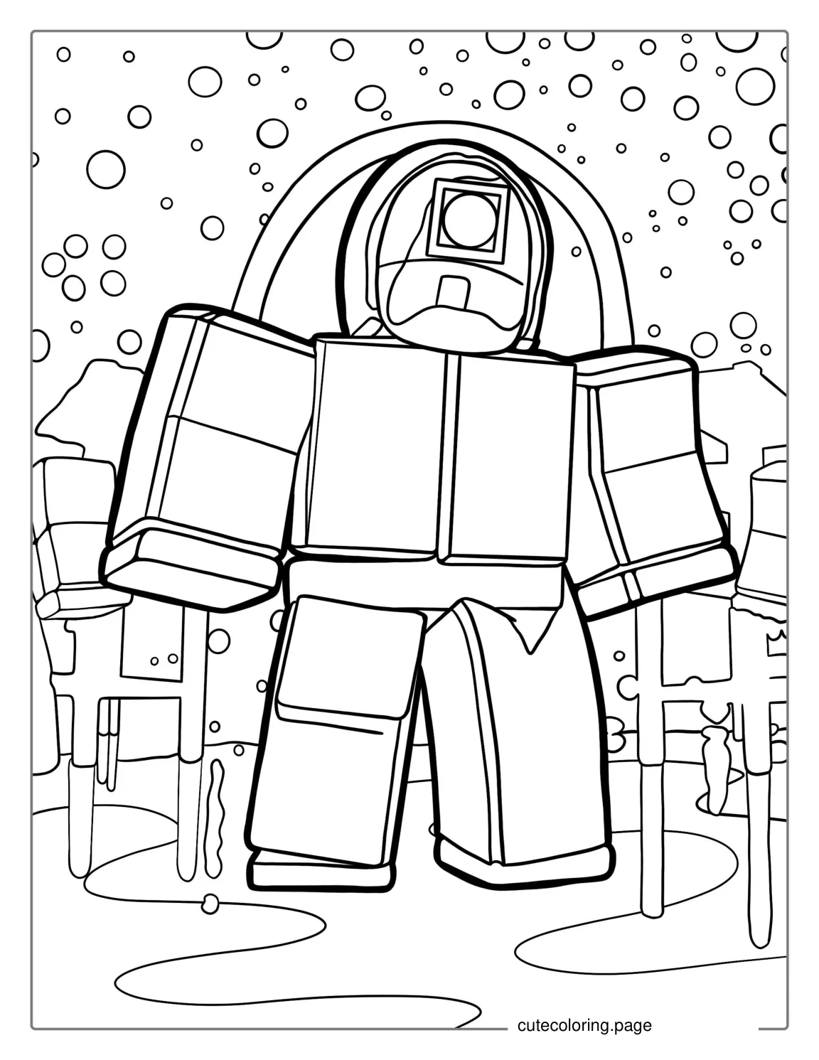 Squid Game Roblox Coloring Page coloring page