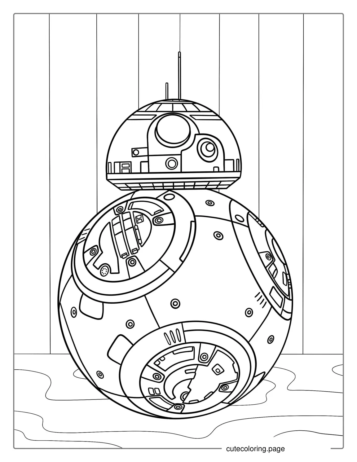 BB8 Star Wars Robot Coloring Page coloring page